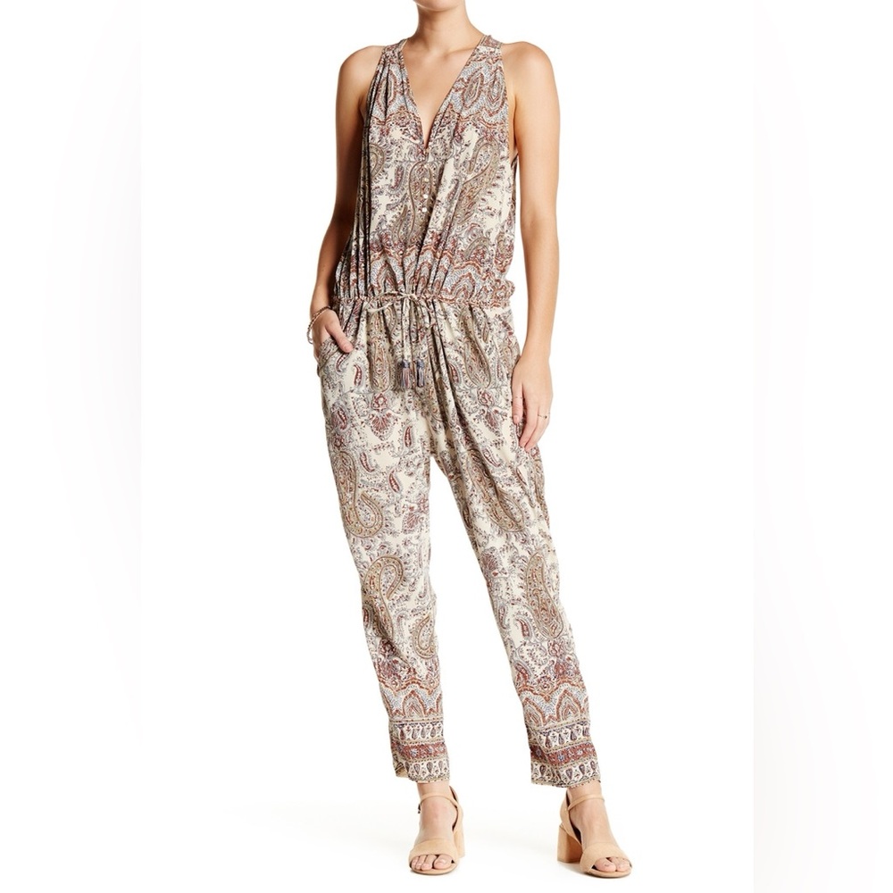 Calypso St. Barth Liette Silk Blend Paisley Jumpsuit